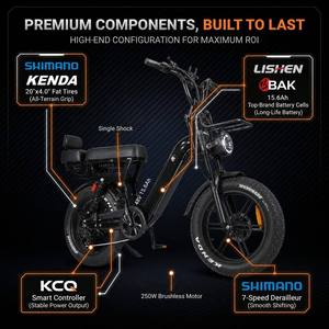 Bicicleta Eléctrica para Mujer VOMO X70, Bicicleta de Montaña Híbrida Todoterreno, Batería de Litio de 20 Pulgadas, Almacén en la UE, Fatbike X70 Eléctrica - Product Image 5