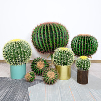 Plante artificielle en gros pour l'extérieur, grand cactus artificiel pour la décoration de pot, cactus en plastique, fausses plantes