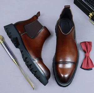Chaussures Richelieu britanniques en cuir véritable pour hommes, respirantes, à lacets, à semelle épaisse, rehaussantes, pour mariages et occasions formelles - Product Image 4