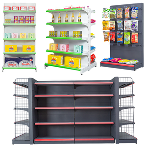 Estanterías de Exhibición Ligeras Tipo Góndola para Supermercados, Dimensiones Personalizables, Acero Laminado en Frío, de Una Sola Cara - Product Image 1