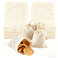 Sacs en coton mousseline naturel non blanchi personnalisés, écologiques, avec cordon de serrage, 4x3 pouces, pour épices, café, thé, infusions, soupes, sauces, bouillons, ragoûts