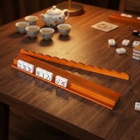 Vente flash : support pour tuiles de mahjong en bois durable de 17 pouces |   Support multifonctionnel en bois massif de qualité supérieure à bords festonnés |   Jeu de société