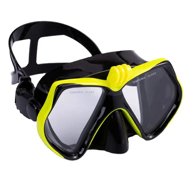 Diving Mask Goggles Adult Panoramic Anti-Fog Diving Mask Upgrade Adjustable Button Silicone Portable Diving Mask