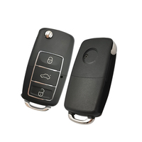 Télécommande étanche à 3 boutons pour clé de voiture 433MHz Clé de voiture pliante 1527/2260 Code de clonage Porte de garage LED Type 6V Tension