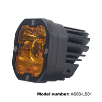 Feux LED Hyperspot de 3 pouces, lot de 2, cube lumineux ambre LED + laser LED, feux auxiliaires pour tout-terrain Jeep JK JL JT Bronco F150 Raptor