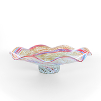 Plateau de rangement créatif et durable en verre pour fruits, idéal pour les fêtes, la décoration de salon et de table basse, style moderne et luxueux.
