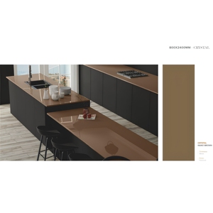 Losas de porcelana Crystal White de 800x2400 mm, resistentes a los arañazos, con acabado mate, para encimeras de cocina y piedra sinterizada para interiores. - Product Image 3