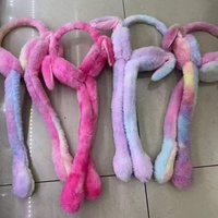 Cache-oreilles en peluche lapin mignons et colorés, avec oreilles mobiles, pour étudiants et couples, pour l'hiver froid
