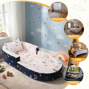 Custom Toddler <b>Sofa</b> Bed Flip Open Kids Lounge Chair <b>Play</b> Couch Removable Cover Plush Velvet for Bedroom Living Room Travel - Product Image 6