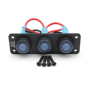 3 gang không thấm nước Vòng Rocker bảng chuyển đổi 3 pin on off I/O chuyển đổi 12V-24V biển 3 cách chuyển đổi bảng chuyển đổi cho thuyền Xe Xe tải - Product Image 3