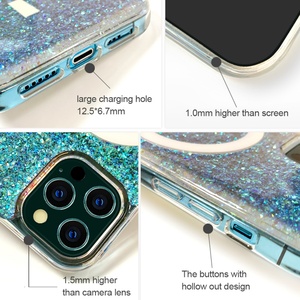 Étui de téléphone magnétique personnalisé avec logo Boer Fashion, coquillage, fleurs séchées, pour iPhone 16 15 14 13 12 Mini Pro Max - Product Image 3