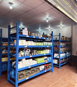 Estantes de Exhibición Multifuncionales de Doble Cara de Acero de Aleación Resistente, Estantes de Supermercado de Alta Resistencia, Equipo de Almacenamiento de Carga - Product Image 2