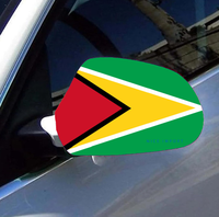 Housse de protection pour rétroviseur de voiture avec drapeau de Guam (ensemble de 2 pièces), tissu extensible avec bords renforcés, style patriotique