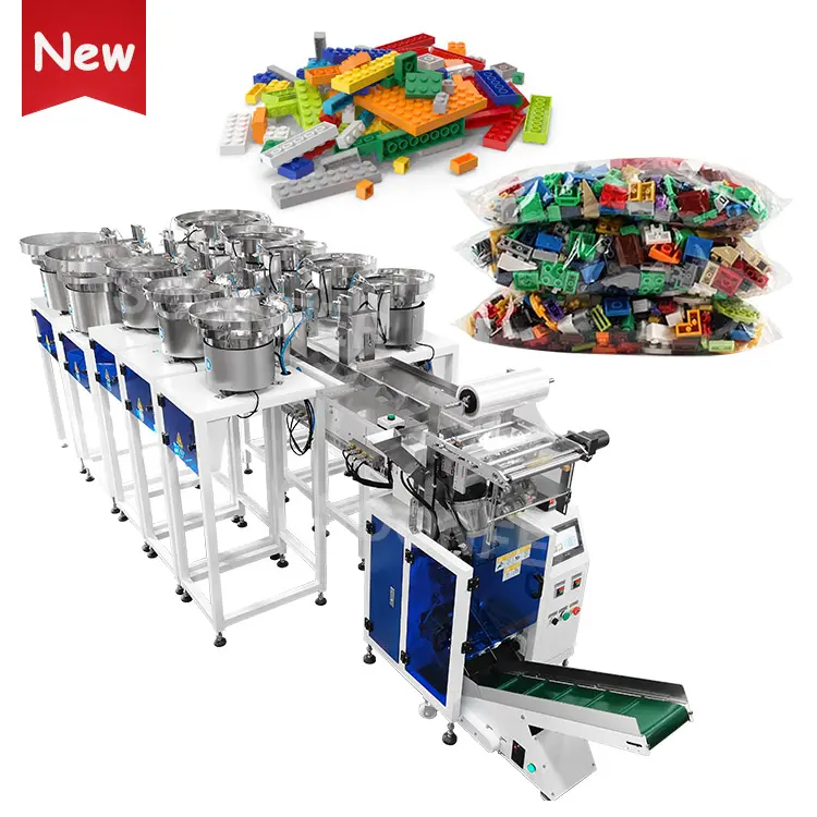 Blocks toy packing machine automatic back seal pouch bag toy building bricks counting and packing machine