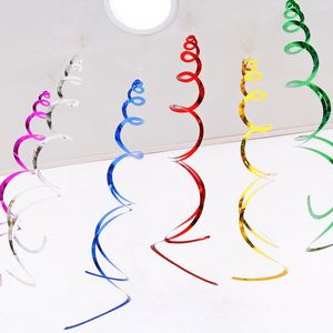Décorations de fête en spirale, pendentifs tourbillonnants métalliques, guirlandes suspendues pour plafond, ornement de Noël, mariage, anniversaire, ballons - Product Image 1
