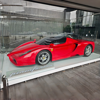 Escultura de Coche de Carreras de Fibra de Vidrio de Gran Tamaño, Estatua de Coche Superdeportivo a Escala Real con Acabado Brillante para Museo de Automóviles