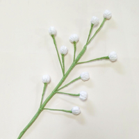 Penjualan laris produk akhir wol bunga buatan tangan bunga teratai rajutan tangan daun bunga Lavender