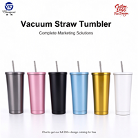 Bouteille d'eau isotherme personnalisée en acier inoxydable avec couvercle à paille, 500 ml et 750 ml, gobelet de voyage, cadeau d'affaires