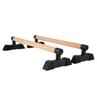 Support de pompes parallèles en bois de hêtre et acier de haute qualité, durable, capacité 300 kg, pour les exercices de stand-up et usage domestique
