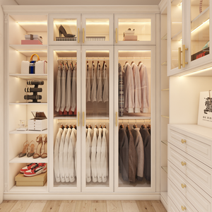 Tủ Sắp Xếp Đồ Đi Bộ Hiện Đại Phong Cách Mỹ Tủ Quần Áo Tủ Quần Áo Tùy Chỉnh Phòng Ngủ Tủ Quần Áo Tích Hợp - Product Image 4