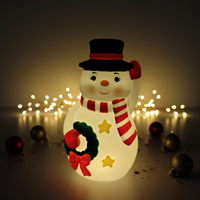 Accessoires d'ambiance scénique de Noël : Mini paysage miniature de Noël, accessoires pour maison de poupée, mini bonhomme de neige classique pour fenêtre de bureau