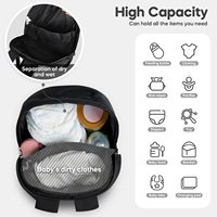 Sac de rangement compatible avec le siège auto pour bébé, organisateur portable, sac à dos de voyage pour bébé, sac de poussette - Polyester résistant à l'eau