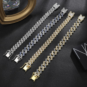 Bijoux de mode durables Hip Hop plaqué <span class=keywords><strong>or</strong></span> 18 ct Collier ras du cou à <span class=keywords><strong>chaîne</strong></span> cubaine pour hommes et femmes - Product Image 4