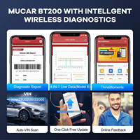 Herramienta de Diagnóstico Bluetooth OBD2 MUCAR BT200 Pro, Diagnóstico Completo del Sistema, 15 Funciones de Reinicio, Lector de Códigos de Auto para Todos los Vehículos