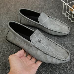 Zapatos Casuales de Piel de Primera Calidad para Hombre, Estilo Británico, con Suela Suave, para Conducir, Sin Cordones, Primavera 2021 - Product Image 5