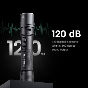 Đèn pin chiến thuật đa năng ngoài trời công suất cao thiết kế mới <span class=keywords><strong>1600</strong></span> <span class=keywords><strong>lumen</strong></span> tích hợp còi báo động tự vệ - Product Image 1