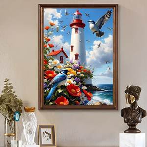 Modern 30*40cm DIY <strong>Lighthouse</strong> Modern Wall Decor Diamond <strong>Painting</strong> Full Round 5D Acrylic Diamond <strong>Painting</strong> for Home Decoration - Product Image 5