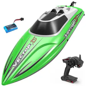 Mainan Elektronik untuk Anak-anak Hadiah 2.4Ghz Perahu Remote Control Tahan Air RC Kecepatan Tinggi Balap Perahu Kolam Renang
