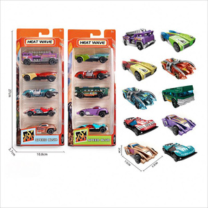 Nuovo 5 pezzi 1:64 Mini metallo pressofuso auto da corsa Set Unisex ruota libera in lega giocattolo in plastica modello scorrevole piccolo giocattolo pressofuso - Product Image 2