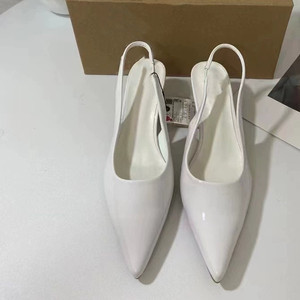 Patent Leather Women Sexy Stiletto Pumps Summer New Arrival Back-Strap Sandals, Pointed-Toe Women's <b>Work</b> <b>Shoes</b> - Product Image 5