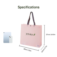 Sac fourre-tout durable en non-tissé, logo personnalisé, couleurs personnalisables, poignées grises, fermeture à bouton, léger, réutilisable pour la marque