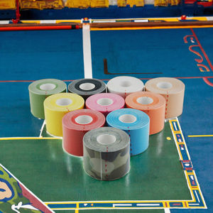 شريط كينيسيولوجي رياضي قطني ترويجي قابل للتنفس 5 سم × 5 م، قابل للقص الذاتي لدعم العضلات بألوان مخصصة، شريط للأصابع - Product Image 3