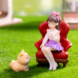 Figurine décorative mignonne en PVC de dessin animé pour fille, sœur, mini-jardin féerique, ornement de tableau de bord de voiture - Product Image 4