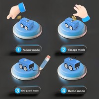 Mini Bus Électrique Intelligent à Induction, en Plastique, avec Suivi de Geste, Évitement Automatique d'Obstacles et Capacités de Suivi de Ligne, Jouet de Table