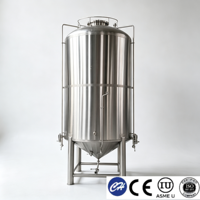 Fermenteur en acier inoxydable à prix direct usine pour la bière et le vin maison, contrôlé par PLC, capacité personnalisable, 220V