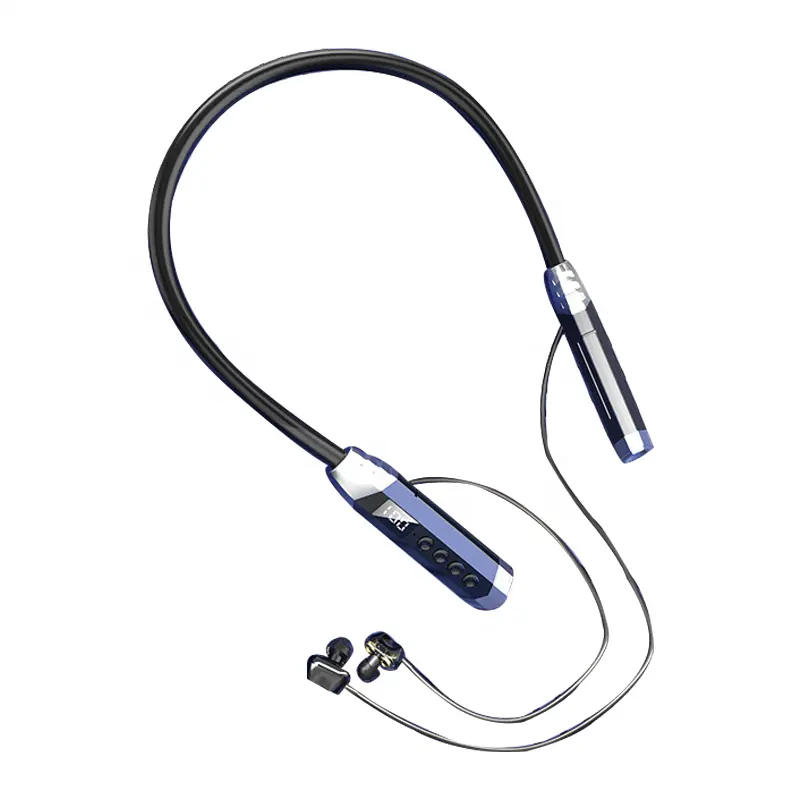 Wireless Halterneck Sport Bluetooth Headset 4 Speaker 800mah Large Capacity 9D Sound Effect Game Earbud Digital Display OEM