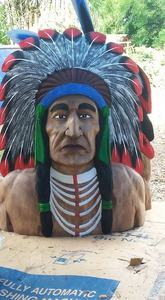 Décoration murale en teck fabriquée à la main Indiana Wood Cowboy - Product Image 3