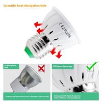 Lampes de culture LED 220V 110V E27 E14 MR16 GU10, ampoules de culture 60LEDs 80LEDs, spectre complet pour jardin intérieur