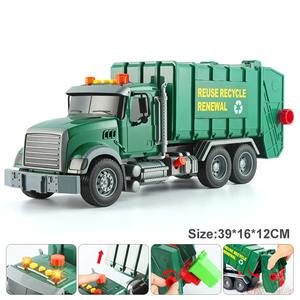 Voiture à déchets à friction avec effets lumineux et sonores, en plastique, jouets écologiques pour enfants - Product Image 6