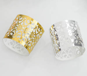 Serviettes jetables bon marché, boucle pour serviettes, porte-serviettes en papier, décoration, anneaux à serviettes creux pour mariage, Noël - Product Image 2