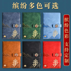 Cuaderno de Cuero A5 del Museo del Palacio, Encuadernación Inalámbrica, Diseño Retro con Grabado, Diario Multifuncional, Papel Cuadriculado 80G - Product Image 5