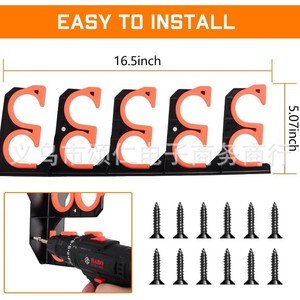 Fishing <b>Rod</b> Holder Wall Mount <b>Plastic</b> Adjustable Bracket Shelf For Garage Storage Rack - Product Image 4