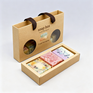 Recyclable Eco Friendly Digital Printing Packaging Box Soap Box With Your LOGO Handmade Soap Wedding Gift Box With Window