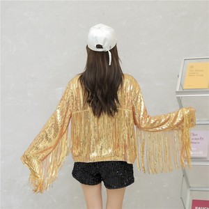 <span class=keywords><strong>Giacca</strong></span> da Donna alla Moda con Frange e <span class=keywords><strong>Paillettes</strong></span>, Cardigan Scintillante, <span class=keywords><strong>Giacca</strong></span> con Lustrini per Club, Feste, Spettacoli e Danza - Product Image 4