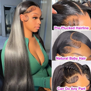 Venta al por mayor de Peluca de cabello humano natural brasileño en bruto HD, peluca de encaje frontal de cabello humano virgen, peluca de encaje frontal de viernes negros - Product Image 4