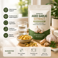 Gélules d'extrait d'ail vieilli sans OGM, sans gluten, inodores, suppléments naturels à base de plantes, gélules d'ail vieilli inodores
